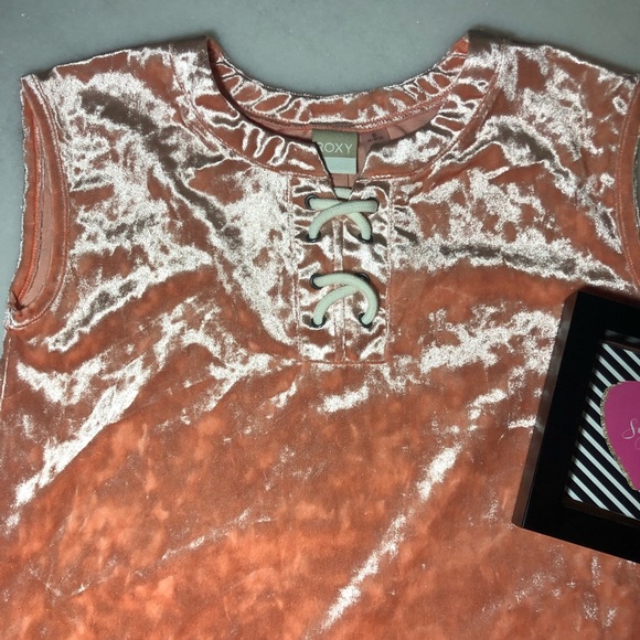 🆕Roxy Enjoy The Silence Short Sleeve Velvet Dress NWT - Picture 3 of 4